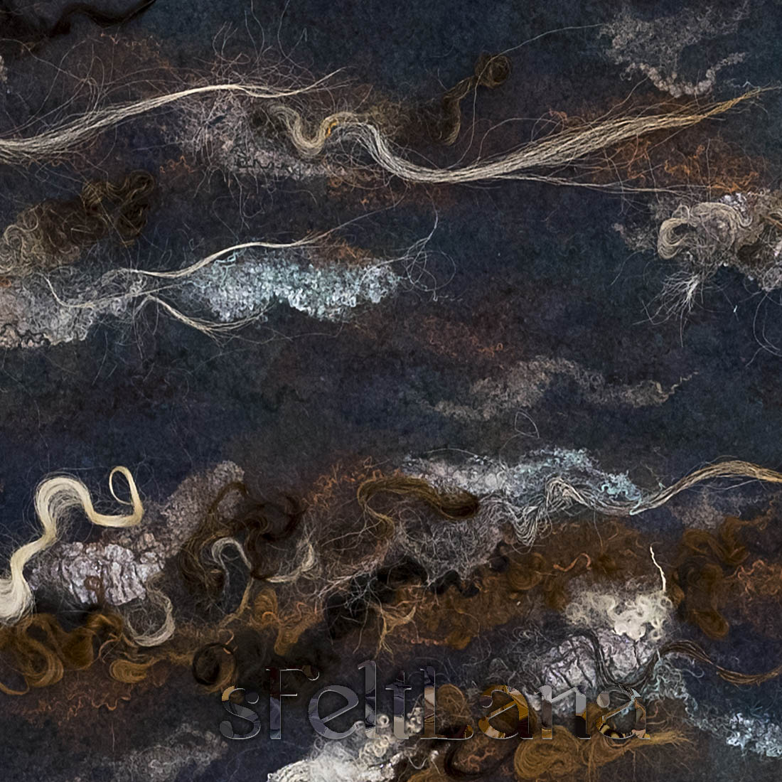 ๐๐ข๐ ๐ก๐ญ ๐๐ญ๐จ๐ซ๐ฆ | Fiber with Gemstones | Size: H27"xW50" | 2020 - Image 4