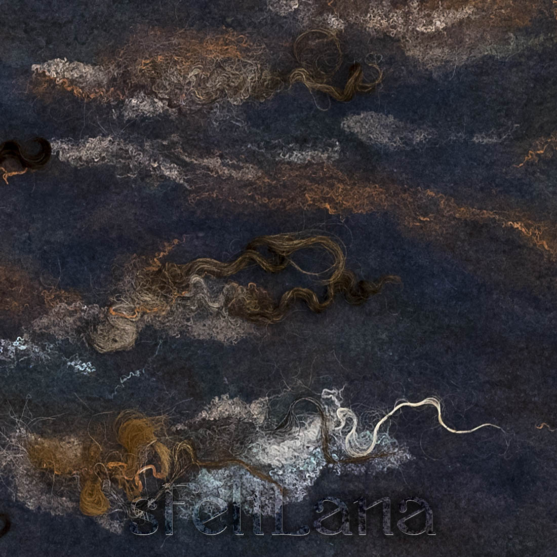 ๐๐ข๐ ๐ก๐ญ ๐๐ญ๐จ๐ซ๐ฆ | Fiber with Gemstones | Size: H27"xW50" | 2020 - Image 5