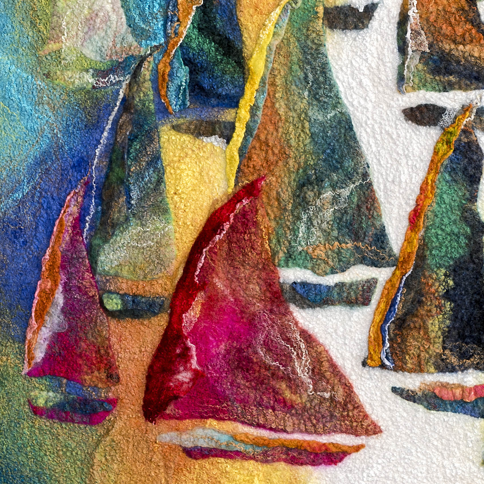 Regatta. ๐๐ฅ๐จ๐ฐ๐ข๐ง๐ ๐๐ฎ๐ง | Fiber | Size: H46ยฝ"xW35" | 2020 - Image 3