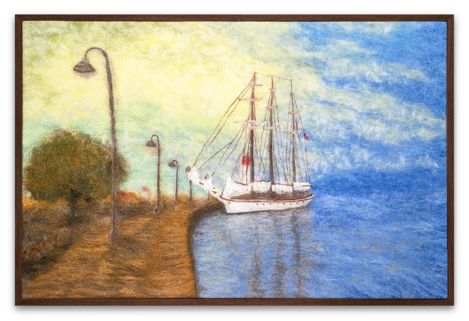 ๐๐ซ๐จ๐ง๐ญ๐ ๐๐๐ซ๐๐จ๐ซ | Fiber, Exotic Wood Frame | Size: H30"xW46" | 2021