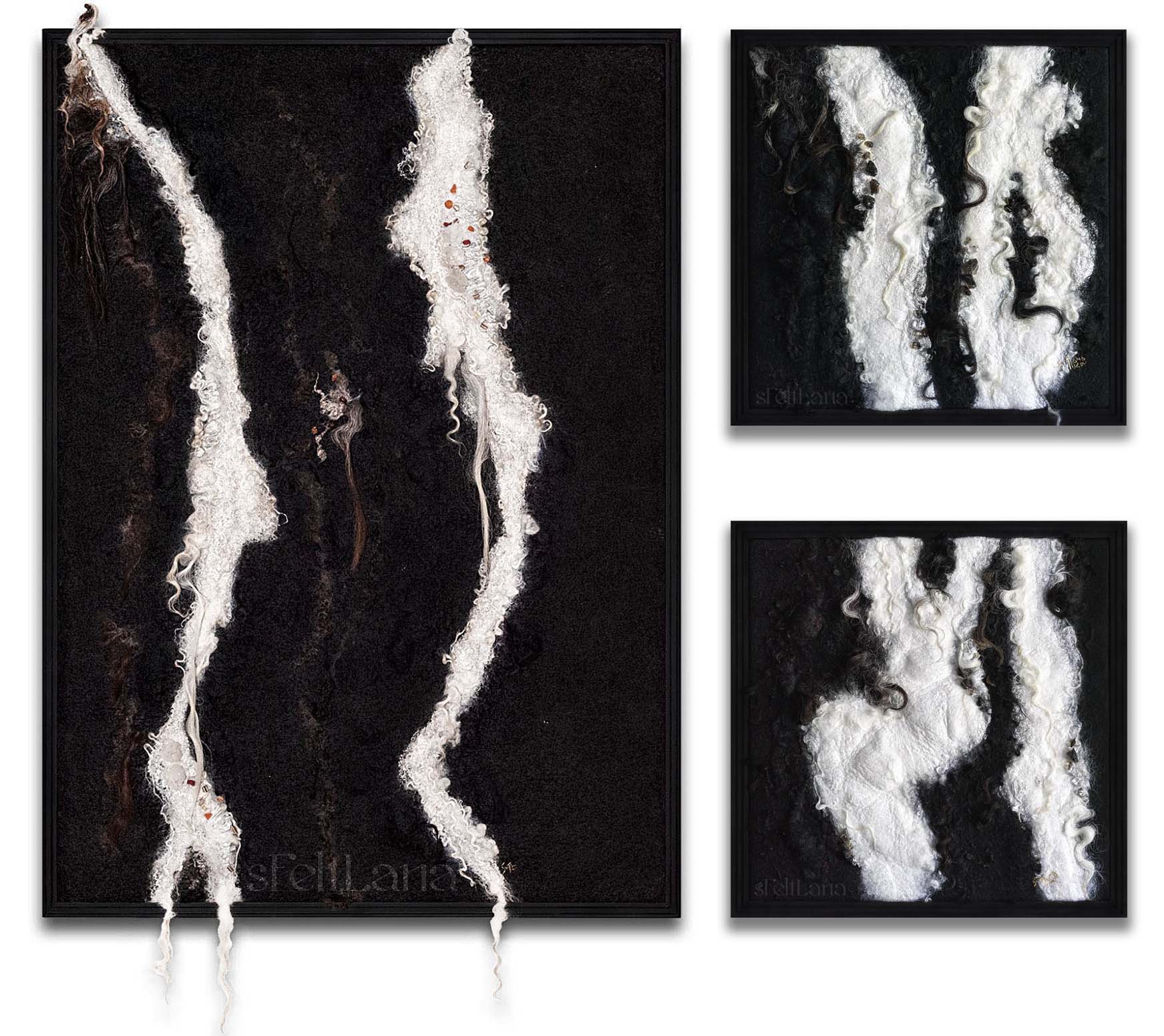 ๐๐ฎ๐๐ซ๐ญ๐ณ ๐๐๐ข๐ง๐ฌ ๐ | Fiber with Gemstones | Size: H41"xW29" | 2021 - Image 4