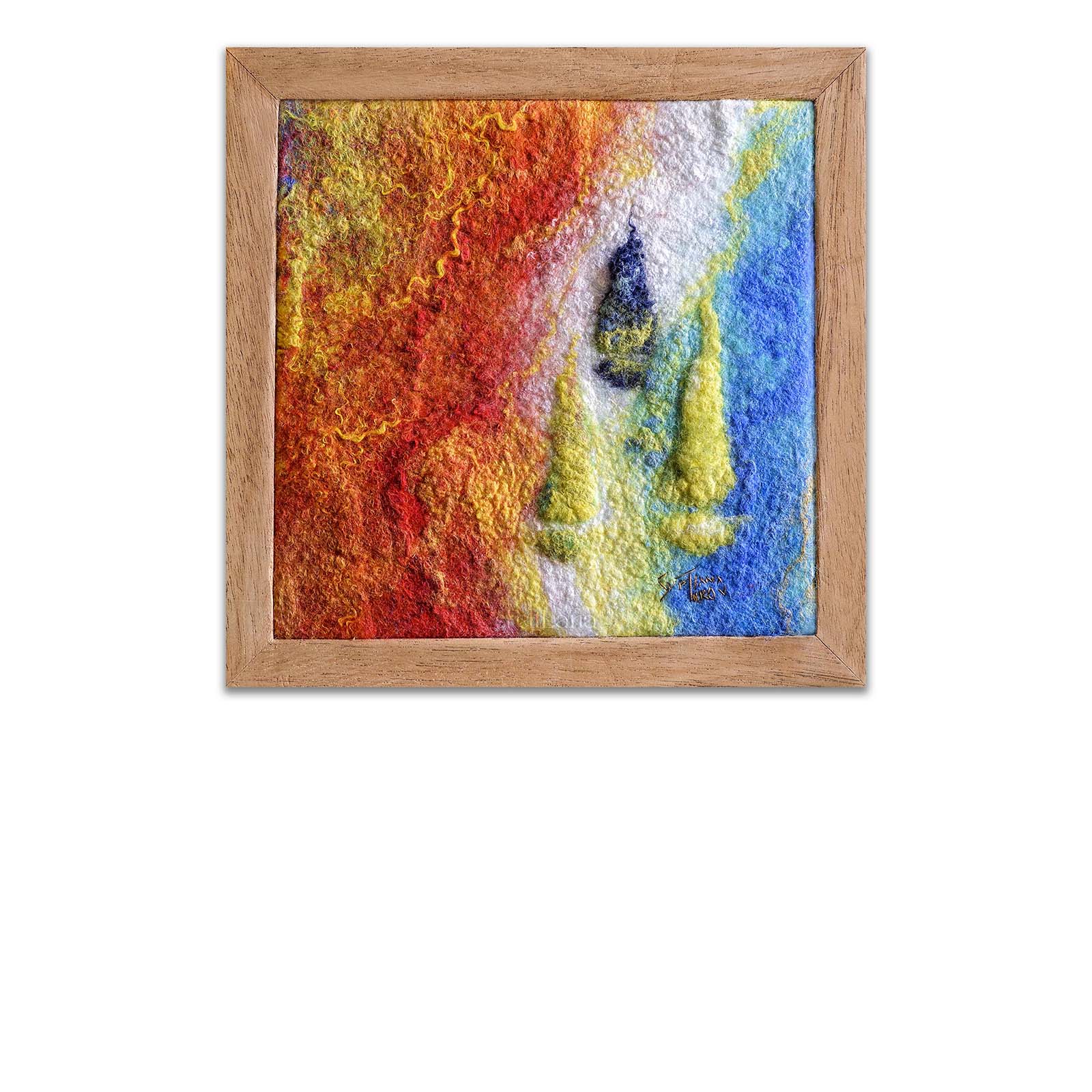 Regatta. ๐๐ฉ๐ฅ๐๐ฌ๐ก๐ฒ ๐๐๐ฌ๐ญ๐ซ๐๐๐ญ ๐๐ | Fiber, Exotic Wood Frame | Size: H7"xW7" | 2021 | In Private Collection ๐ด